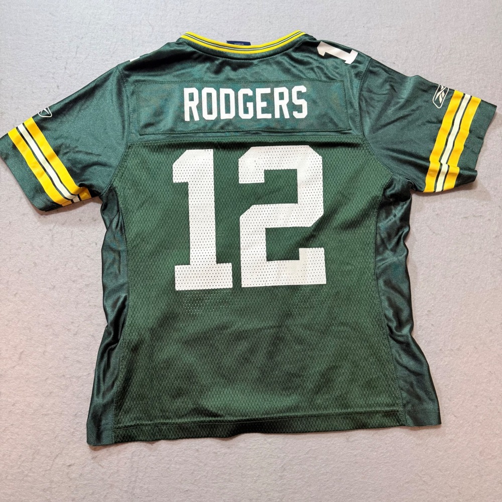 Reebok Green Bay Packers Aaron Rodgers #12 Jersey Women's Medium M NFL Football - Picture 7 of 8